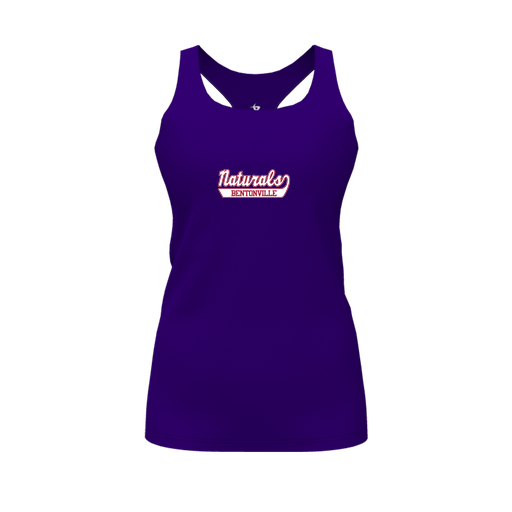 [FT0TRBPP-FYS-LOGO1] Decker Racerback Tank Top (Female Youth S, Purple, Logo 1)