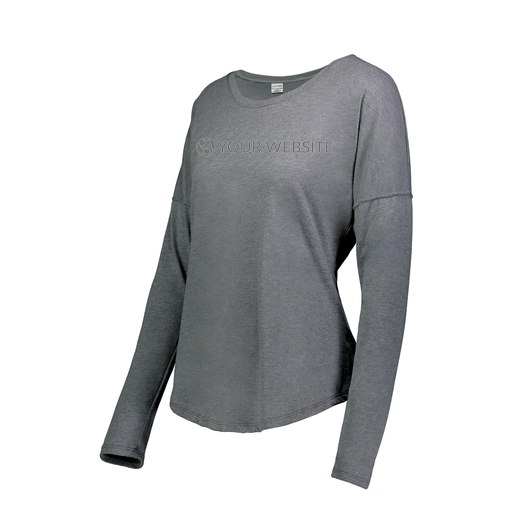 [FTLCUBGY-FAXS-LOGO3] Decker Women's Tri-Blend T-Shirt - Long Sleeve (Female Adult XS, Gray, Logo 3)