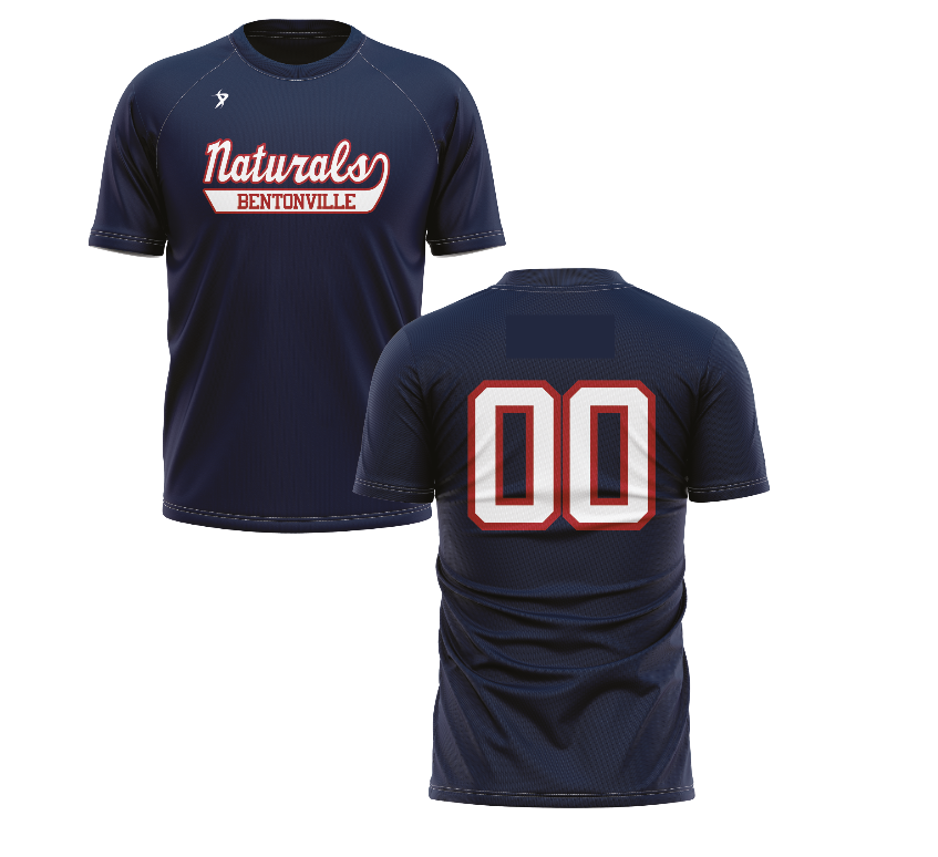 Bentonville Naturals - Navy Crew Neck Jersey (NO NAME)