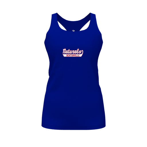 [CUS-DFW-RCBK-PER-RYL-FYS-LOGO1] Racerback Tank Top (Female Youth S, Royal, Logo 1)