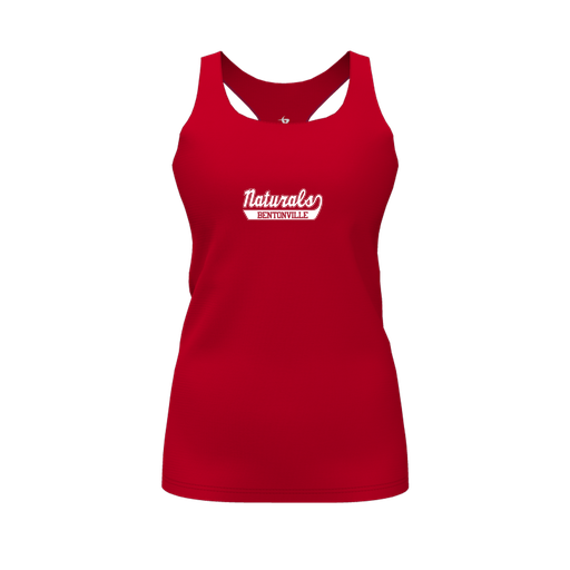 [CUS-DFW-RCBK-PER-RED-FYS-LOGO1] Racerback Tank Top (Female Youth S, Red, Logo 1)