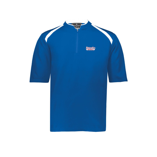 [229581-AS-RYL-LOGO1] Men's Dugout Short Sleeve Pullover (Adult S, Royal, Logo 1)