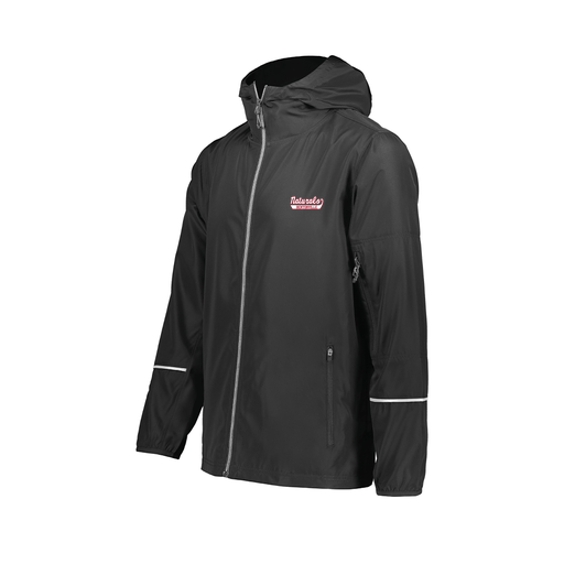 [229582-BLK-AXS-LOGO1] Men's Packable Full Zip Jacket (Adult XS, Black, Logo 1)