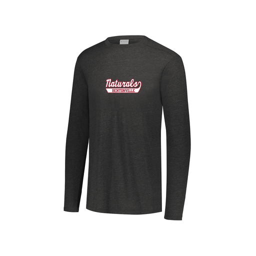 [FTLCUBBK-YS-LOGO1] Decker Youth Tri-Blend T-Shirt - Long Sleeve (Youth S, Black, Logo 1)