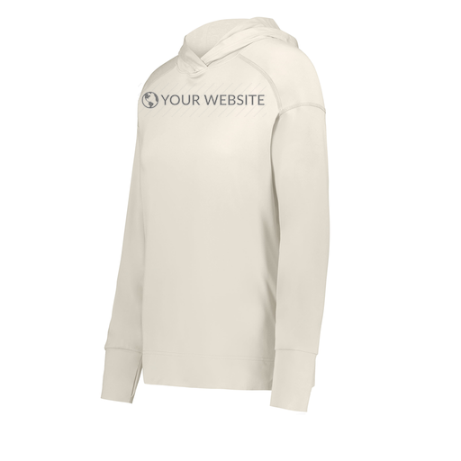 [222798-WHT-FAXS-LOGO3] Ladies Ventura Thin Knit Hoodie (Female Adult XS, White, Logo 3)