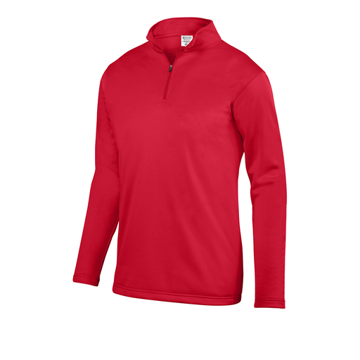 [DFW-FFQZ-RED-AS-LOGO4] Men's FlexFleece 1/4 Zip (Adult S, Red, Logo 4)