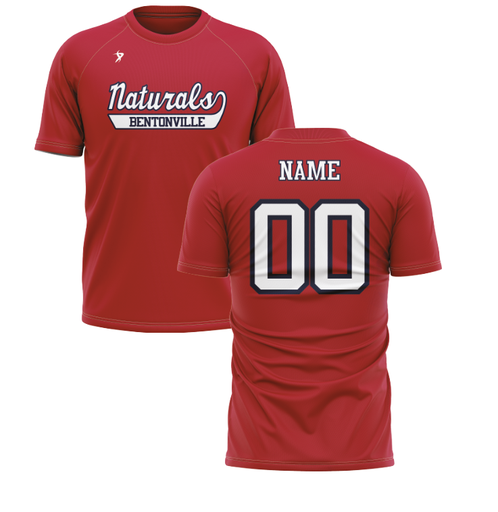 Bentonville Naturals - Red Crew Neck Jersey