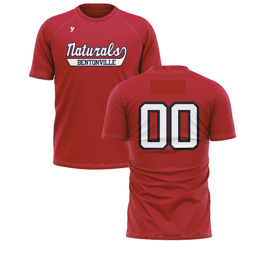 Bentonville Naturals - Red Crew Neck Jersey (NO NAME)